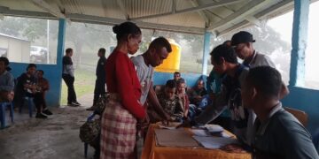 Centru Comunidade Covalima ho HMI selu osan ba to'os nain sira iha Sede Suku Lalawa Postu Administrativu Tilomar.Kuarta (29/06).Foto Afry