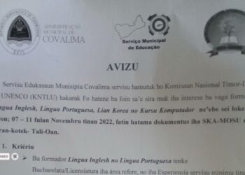 Avizu Konkúrsu Públiku Ba Vaga Formadór Iha SKA-MOSU – Cova5 News