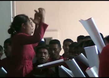 Srani Covalima Selebra Missa Domingo Ramus Iha Igreja Ave Maria Suai